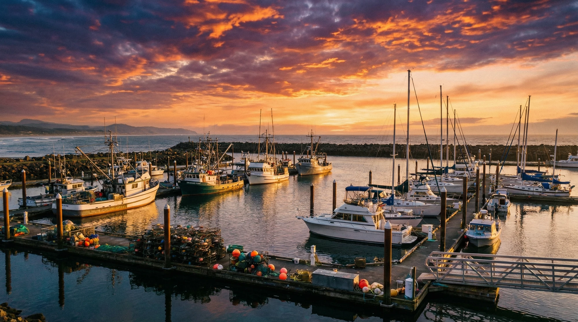 Oregon Coast commercial fishing boat