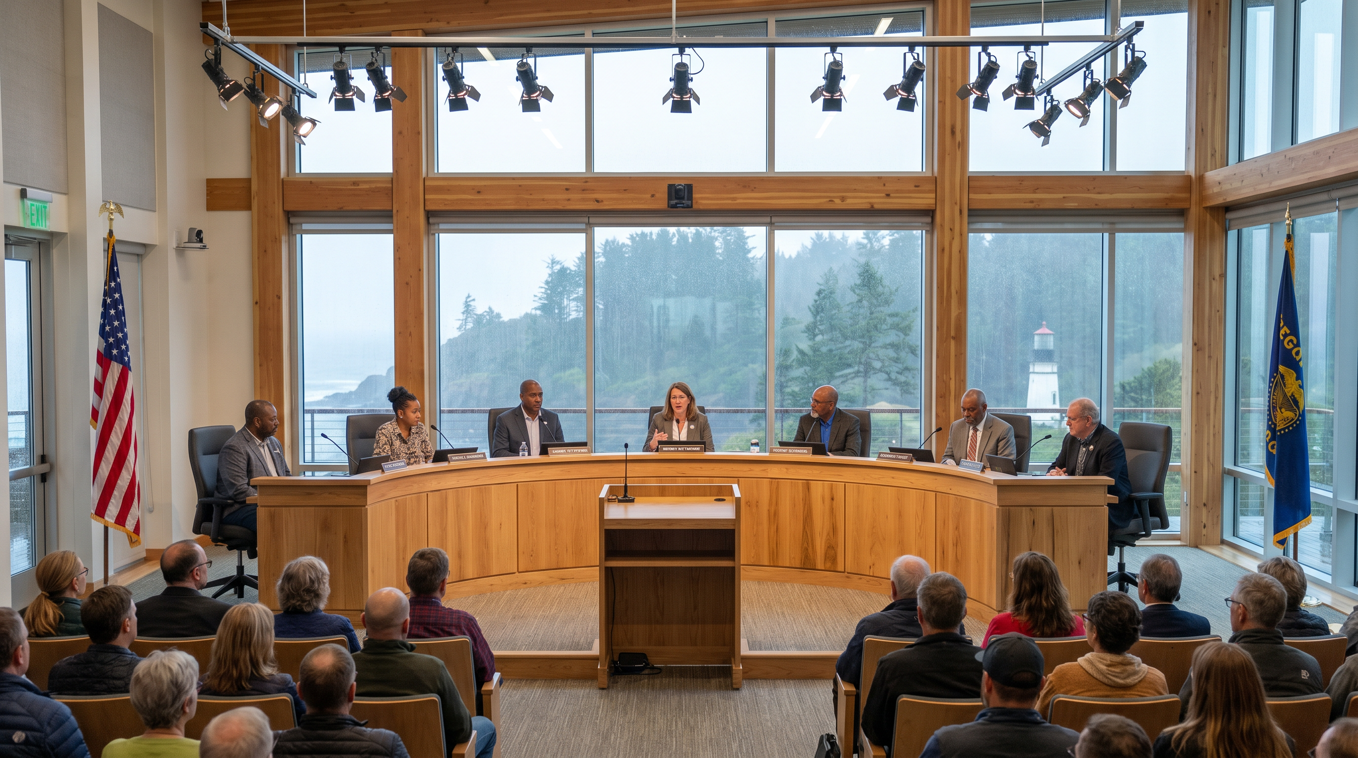 Oregon Coast city council meeting — public entity insurance